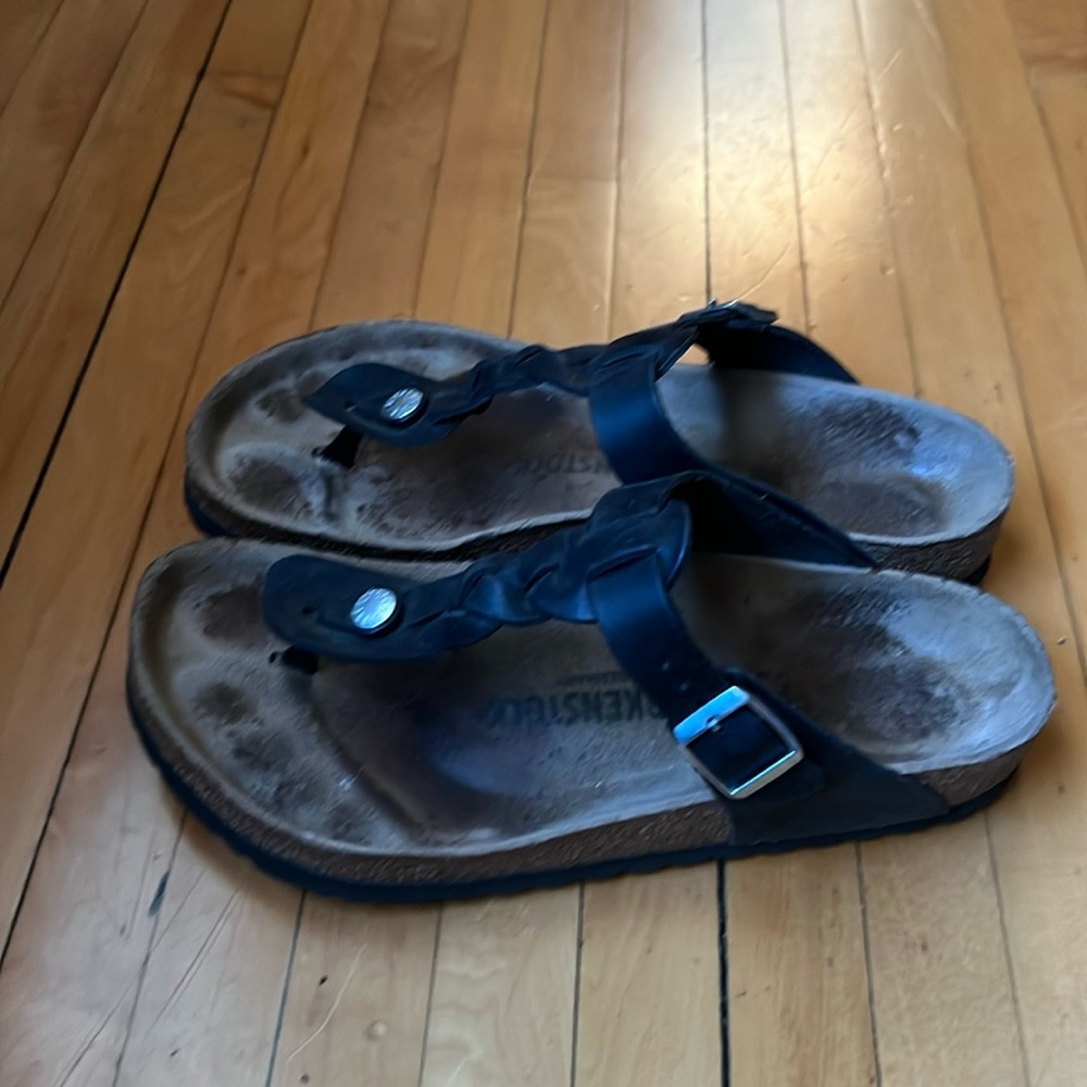 Birkenstock braided sandals, size Eu 39 (US 9), black